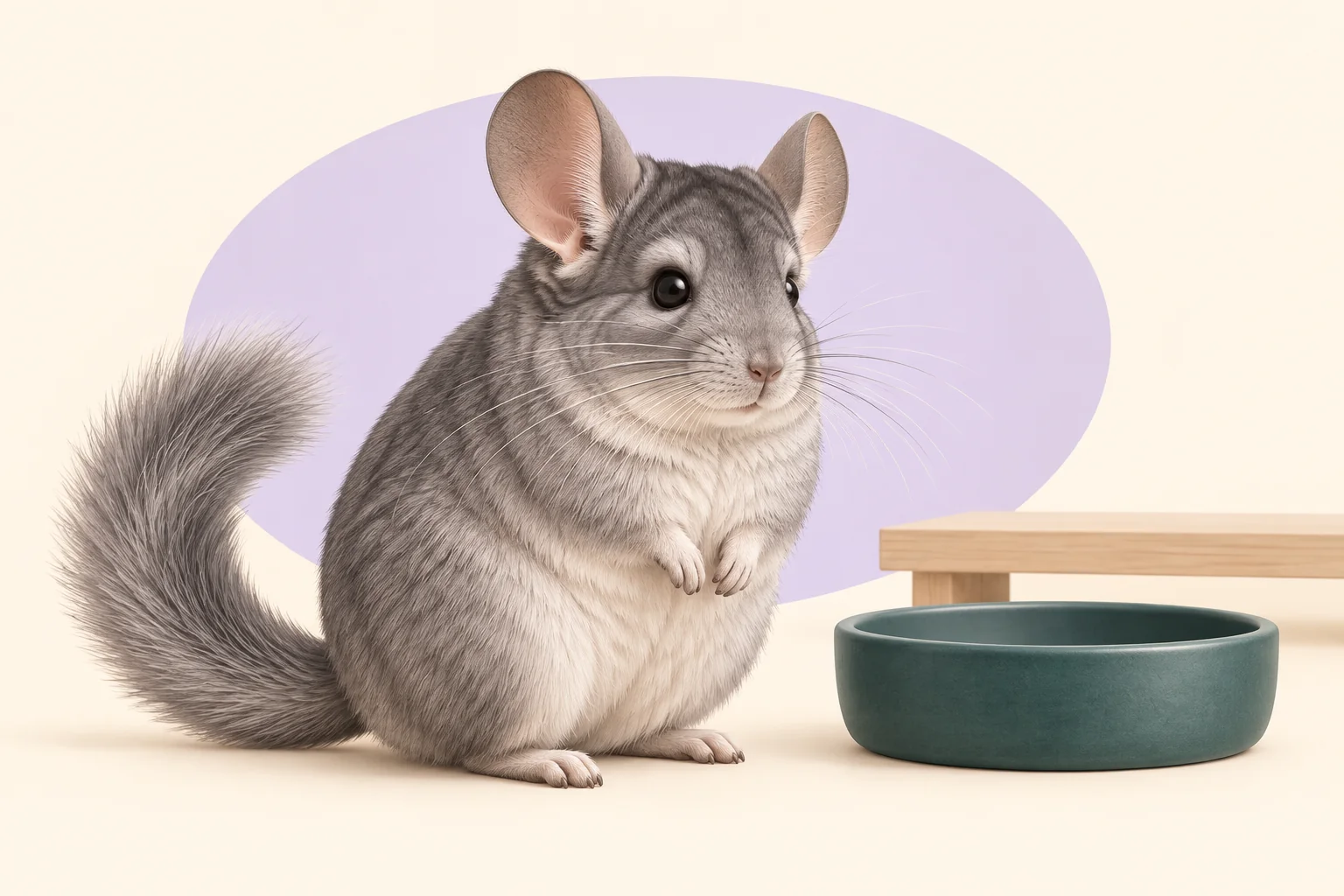 Chinchilla LemmikkiGurun tyylisessä kuvituksessa.